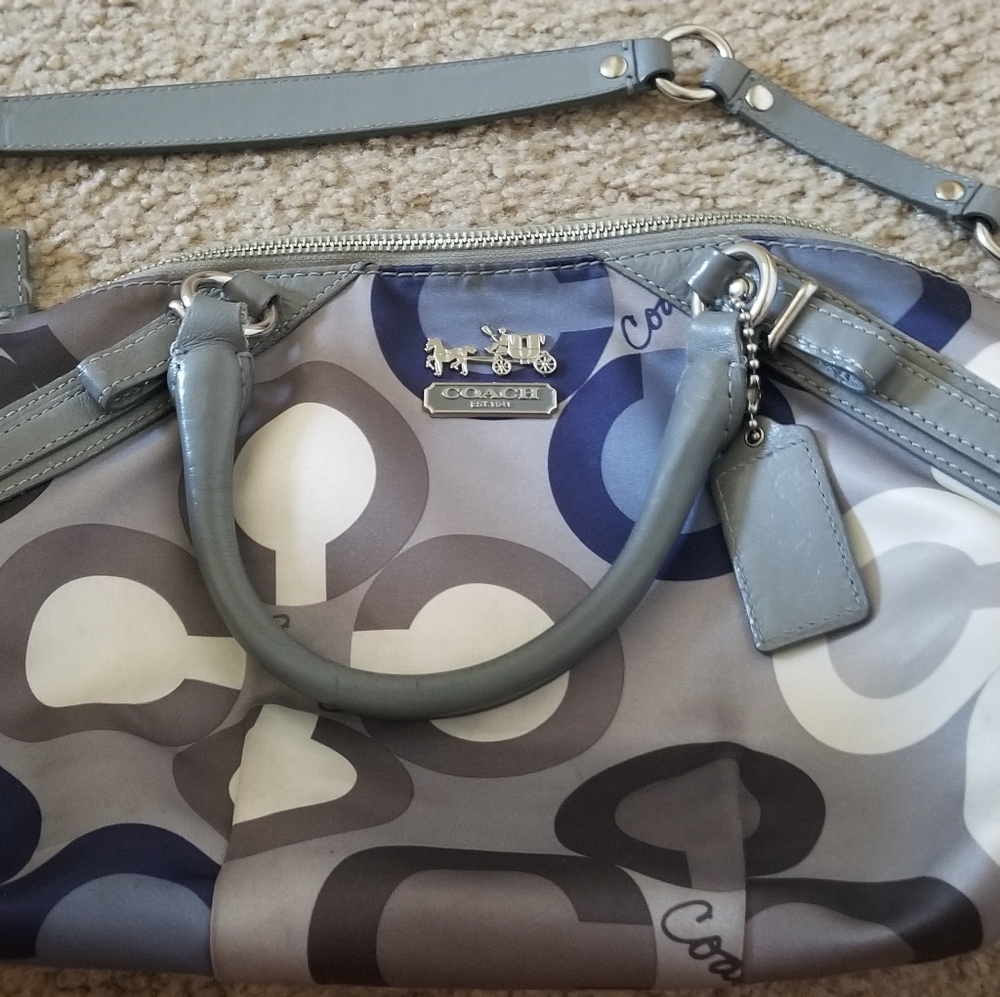 Coach Madison Gray/Blue Purse